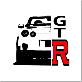 gtr, nissan gtr Posters and Art